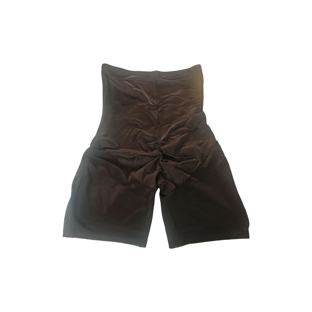 Movwin Womens High Waisted Target Compression Shaping Shorts Black Size Large